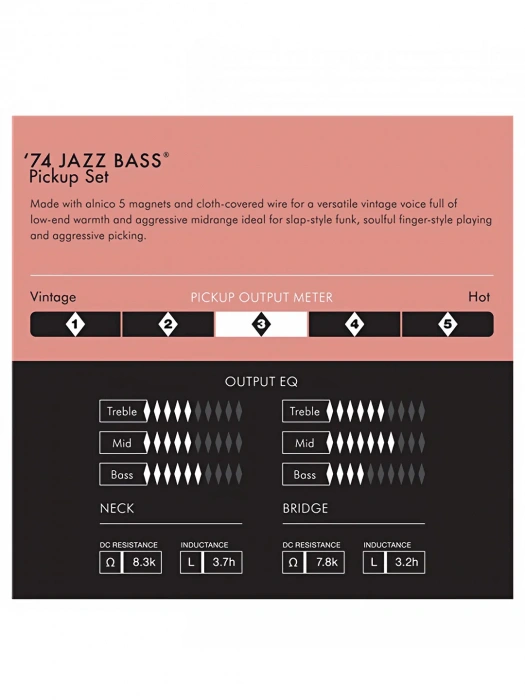 Fender Pure Vintage '74 Jazz Bass Pickup Set