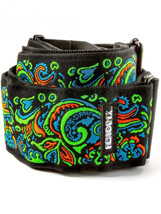 Ремінь для гітари Ремінь для гітари Dunlop Jimi Hendrix Blacklight Love Drops Blue Strap