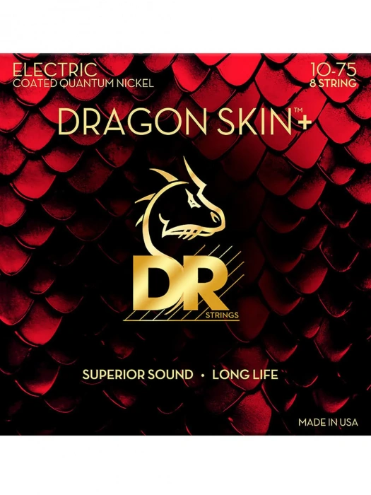 Струни Струни DR Strings DEQ8-10 Dragon Skin+ Electric Medium 8-String 10-75