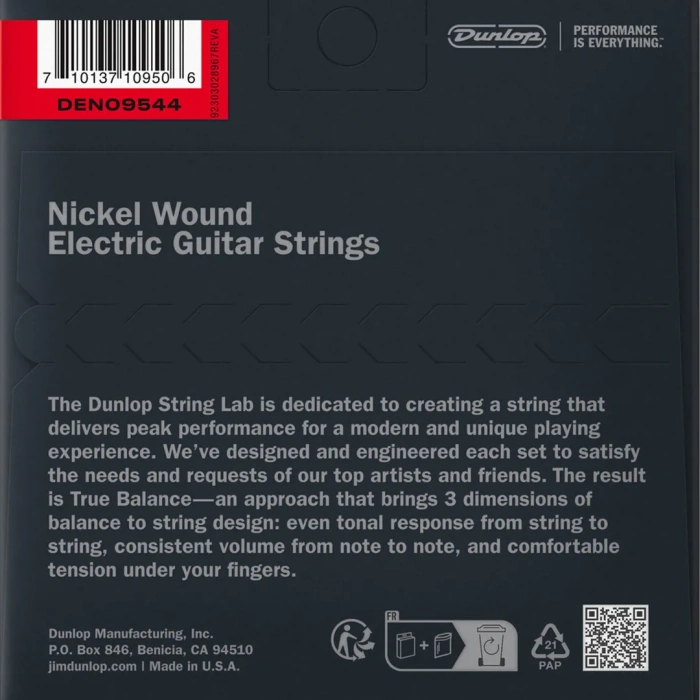 Dunlop DEN09544 Nickel Wound Electric Guitar Strings 9.5-44