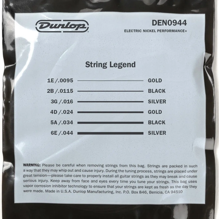 Dunlop DEN09544 Nickel Wound Electric Guitar Strings 9.5-44