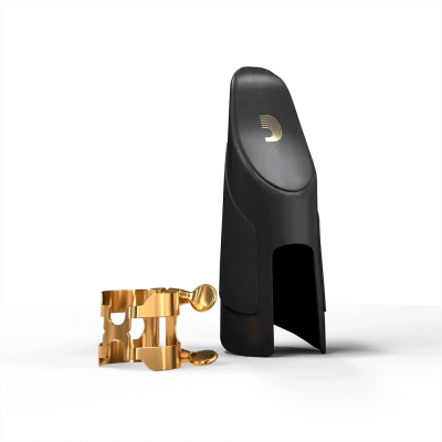 D&#039;Addario HAS1G H-Ligature &amp; Cap For Alto Saxophone Gold-Plated