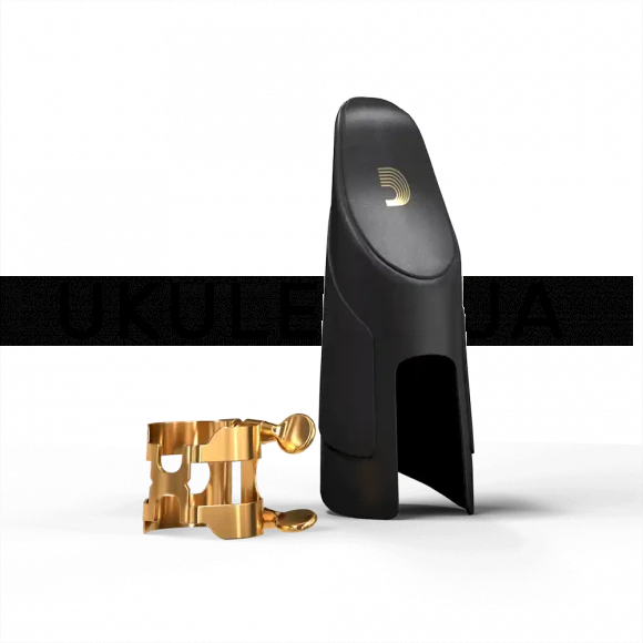 Лигатура D'Addario HAS1G H-Ligature & Cap For Alto Saxophone Gold-Plated