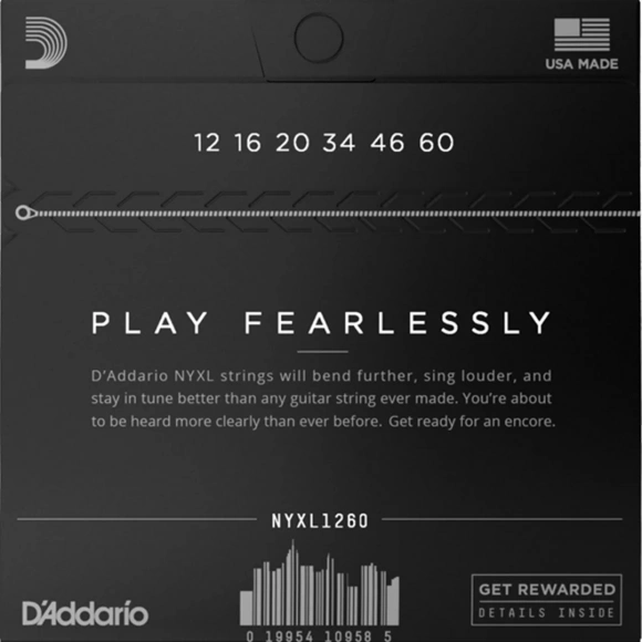 Струни D'Addario NYXL1260 NYXL Electric Extra Heavy 12-60