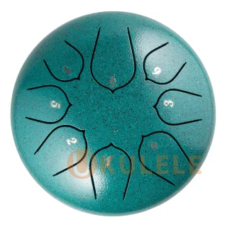 Hluru Huashu THD8-6 Malahite Tongue Drum (8notes 6") Carbon Steel