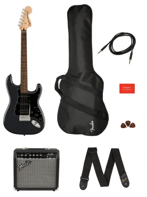 Squier Affinity Series Strat Pack HSS Charcoal Frost Metallic