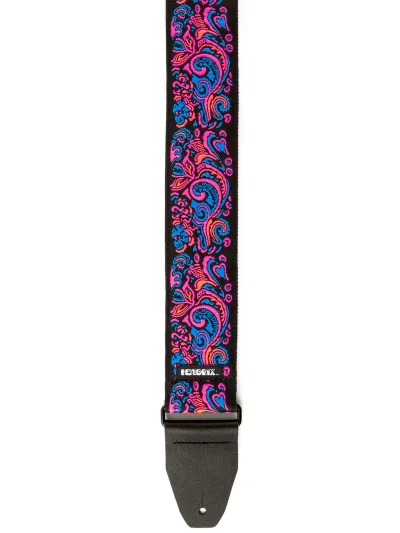 Ремінь для гітари Dunlop Jimi Hendrix Blacklight Love Drops Pink Strap