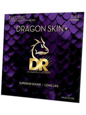 Струни DR Strings DEQ7-11/64 Dragon Skin+ Electric Heavy 7-String 11-64
