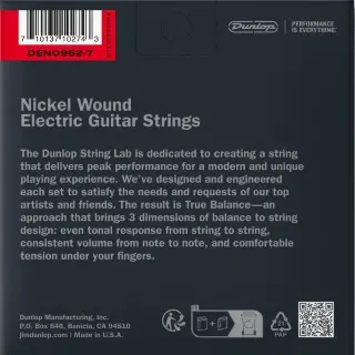 Dunlop DEN09527 Nickel Wound Electric Guitar Strings 09-52 | 7-String