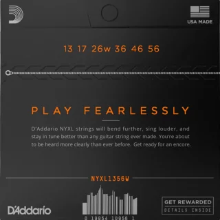 D'Addario NYXL1356W NYXL Electric Medium Wound 3rd 13-56