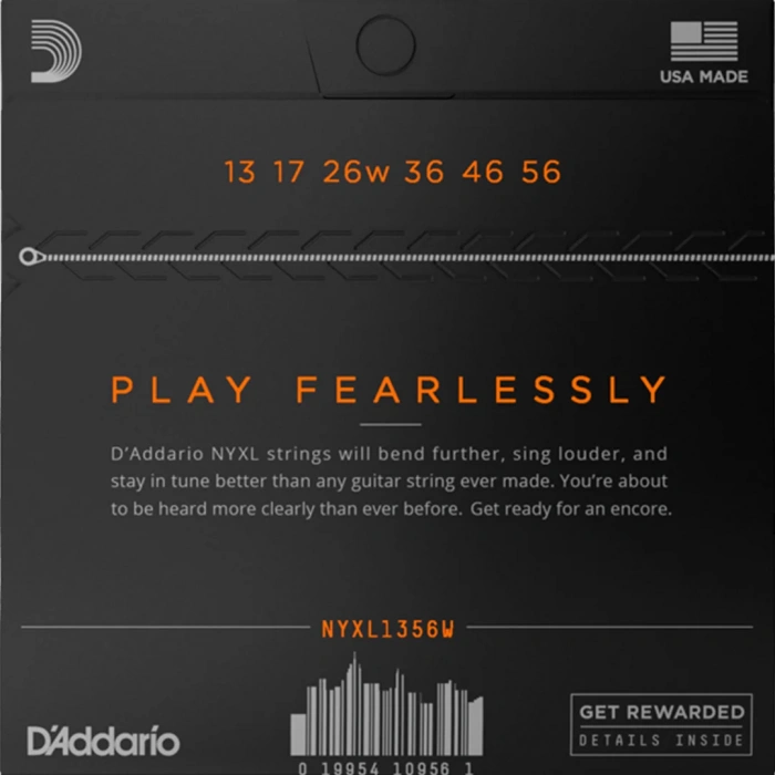 D'Addario NYXL1356W NYXL Electric Medium Wound 3rd 13-56