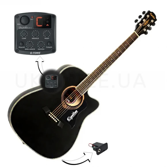 Електро-акустична гітара Equites EQ902CE BK 41