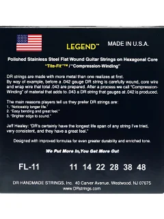 DR FL-11 Legend Flatwound Electric Medium Light 11-48