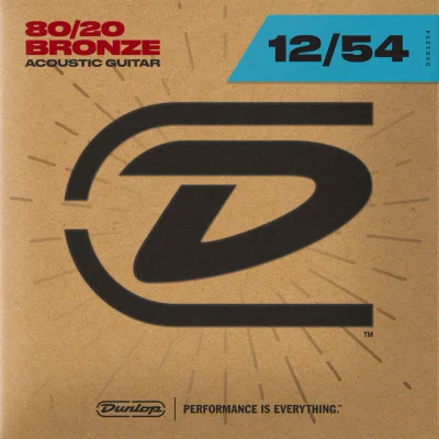 Струни Dunlop DAB1254 80/20 Bronze Acoustic Guitar Strings 12-54