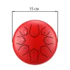 Глюкофон Hluru Huashu THD8-6 Red Tongue Drum (8notes 6") Carbon Steel