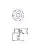 Ручка для потенціометра Paxphil KSP11 Bell Type Speed Knob (Gold)