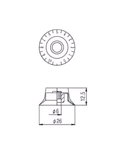Paxphil KSP11 Bell Type Speed Knob (Gold)