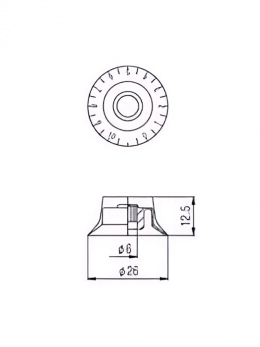 Paxphil KSP11 Bell Type Speed Knob (Gold)