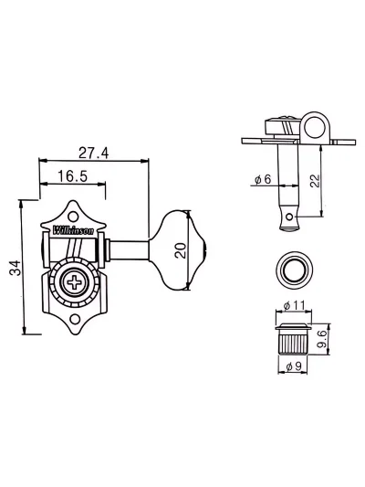 Кілки Paxphil WJ-28 3+3 BK
