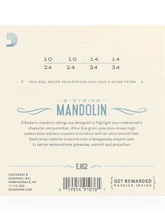 D'Addario EJ62 Mandolin 80/20 Bronze Light (10-34)