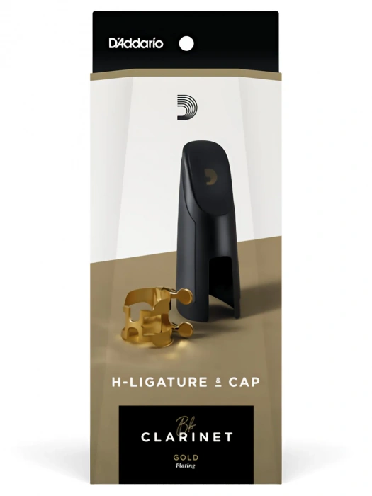 D'Addario HCL1G H-Ligature & Cap for Bb Clarinet Gold-Plated