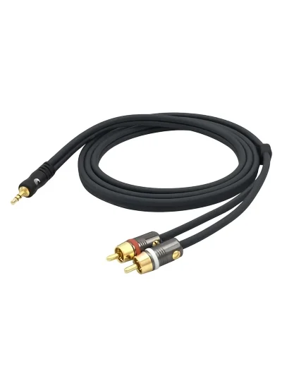 Інсертний кабель D'Addario PW-MP-05 Custom Series Dual RCA to 3.5 Stereo Mini Jack Cable (1.5m)