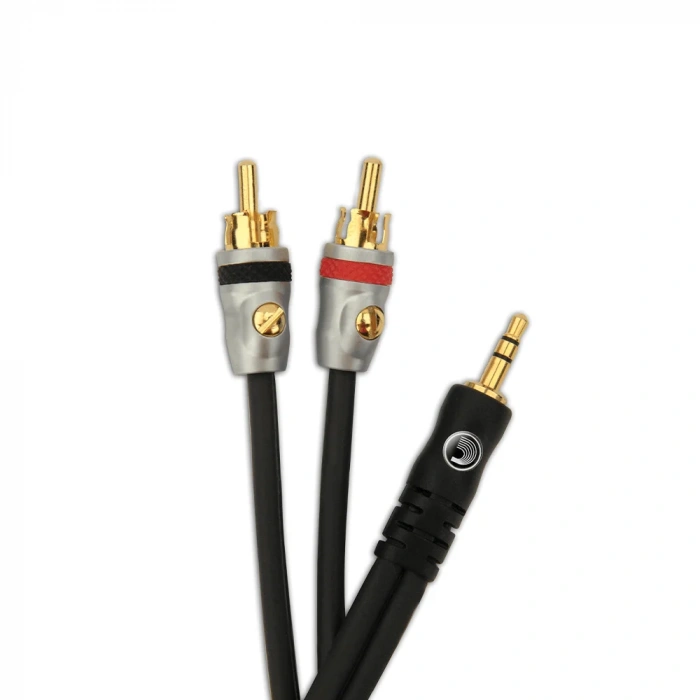D'Addario PW-MP-05 Custom Series Dual RCA to 3.5 Stereo Mini Jack Cable (1.5m)