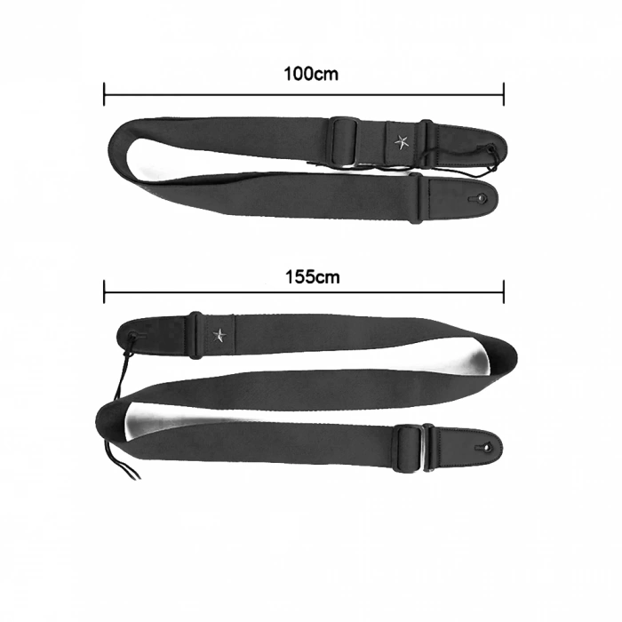 Ремінь для гітари Ремінь для гітари Overtone Vintage Star Black