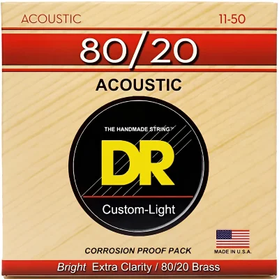 Струни DR HA-11 Hi-Beam Acoustic 80/20 Bronze Custom Light 11-50