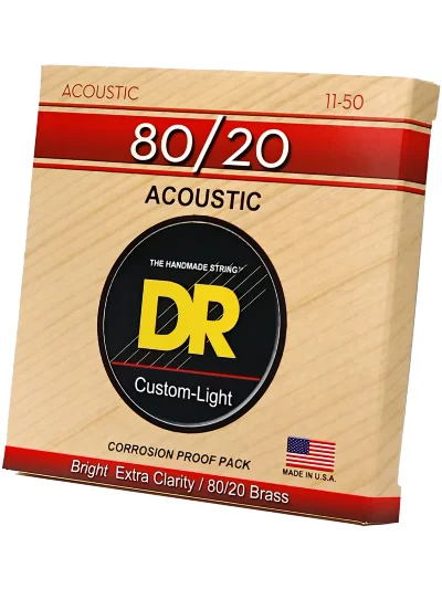 Струни DR HA-11 Hi-Beam Acoustic 80/20 Bronze Custom Light 11-50