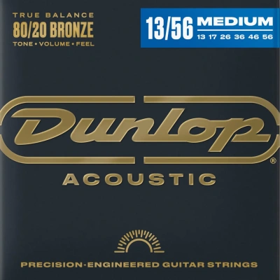 Dunlop DAB1356 80/20 Bronze Acoustic Guitar Strings 13-56