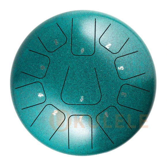 Глюкофон Hluru Huashu THF11-12 Malachite 12" (30см) 11 нот Square Tongue Drum Carbon Steel