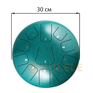Hluru Huashu THF11-12 Malachite 12" (30см) 11 нот Square Tongue Drum Carbon Steel