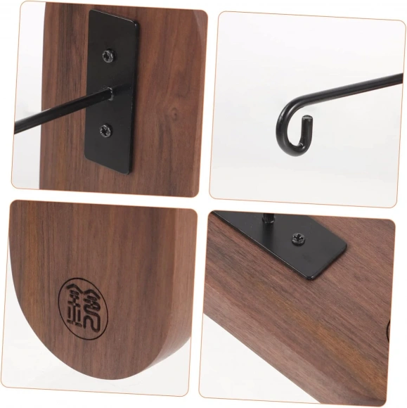 Hluru Wind Chime Wall hook Walnut Wood Hluru Wind Chime Wall hook Walnut Wood