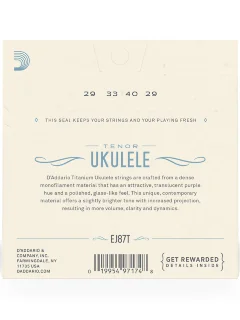 D'Addario EJ87T Titanium Ukulele Tenor
