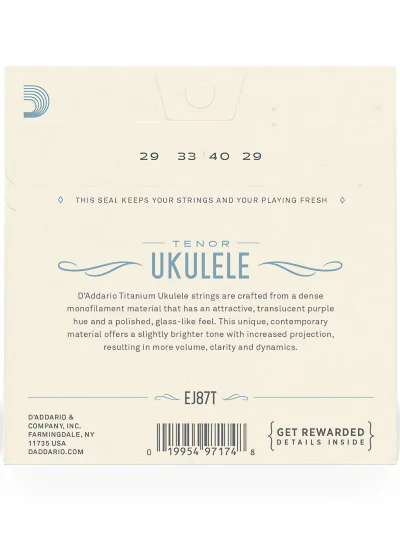 Струни D'Addario EJ87T Titanium Ukulele Tenor