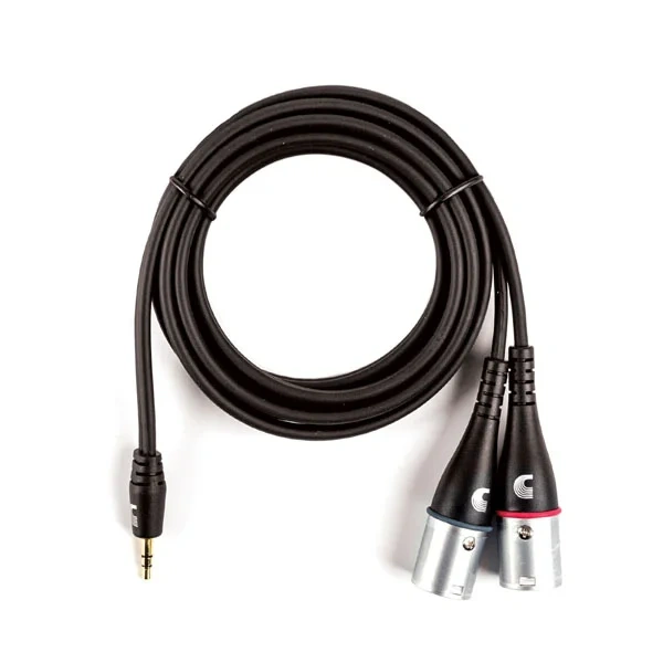 DAddario PW-MPXLR-06 Custom Series 1/8" to Dual XLR Audio Cable (1.8m)