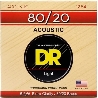 Струни DR HA-12 Hi-Beam Acoustic 80/20 Bronze Light 12-54
