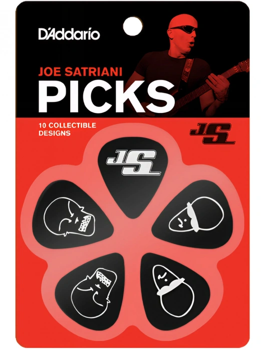 Набір медіаторів Набір медіаторів D'Addario PW1CBK4-10JS Joe Satriani Medium (10 шт)