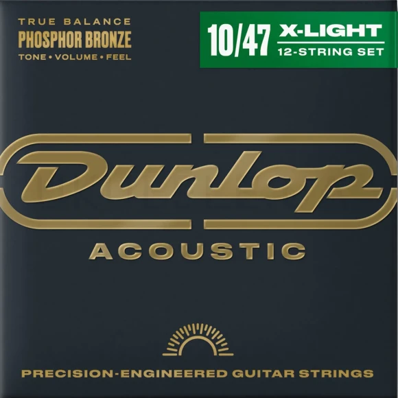 Струни Dunlop DAP1047J Phosphor Bronze Acoustic Guitar Strings 12-String 10-47