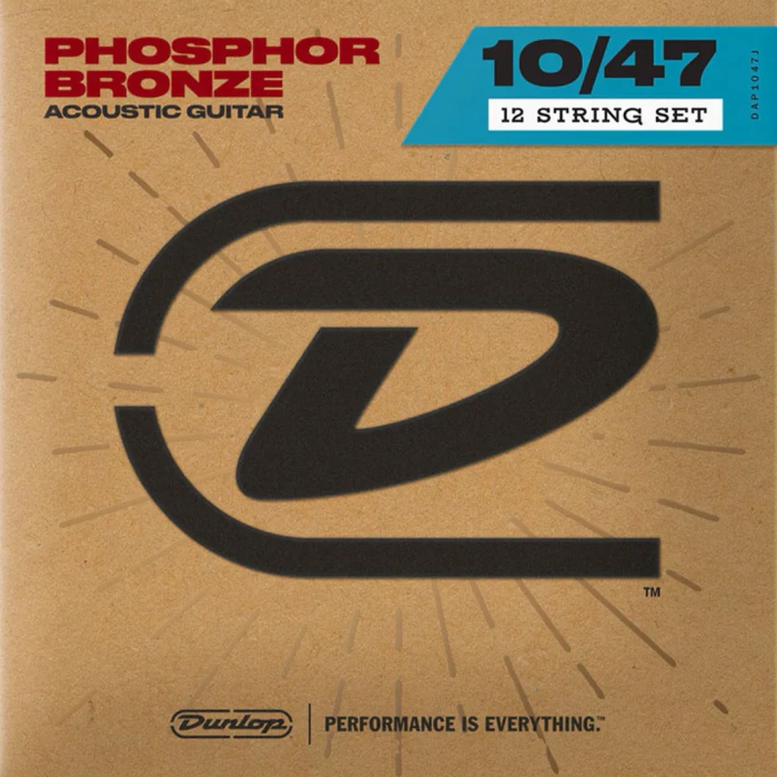 Dunlop DAP1047J Phosphor Bronze Acoustic Guitar Strings 12-String 10-47