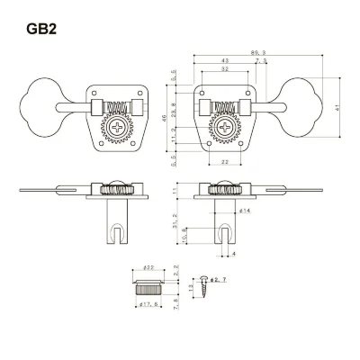 Кілки Gotoh GB2 L GG