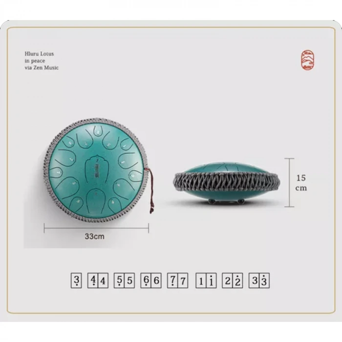 Глюкофон Глюкофон Hluru Huashu THL15-13 Navy Blue Tongue Drum (15notes 13" D major) Carbon Steel