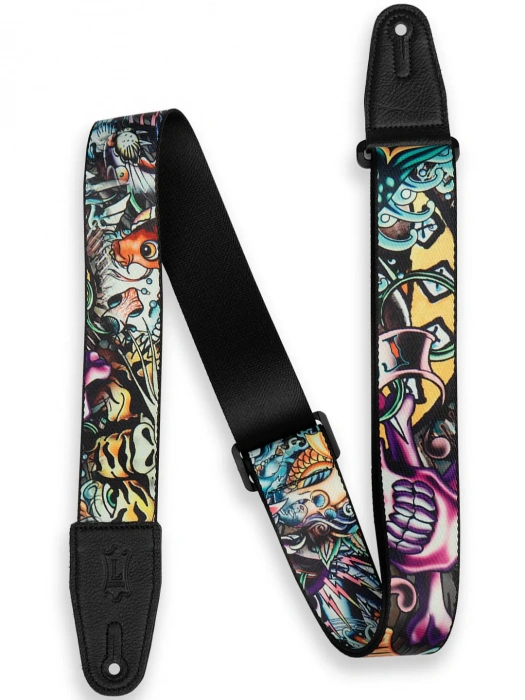 Ремінь для гітари Ремінь для гітари Levy’s MP2TAT-003 Tattoo Series (New School)