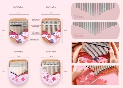 Калімба Hluru KBP17 Pink Sakura + кейс