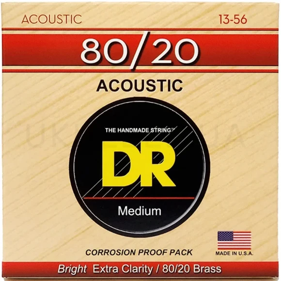 Струны DR HA-13 Hi-Beam Acoustic 80/20 Bronze Medium 13-56