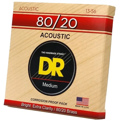 Струни DR HA-13 Hi-Beam Acoustic 80/20 Bronze Medium 13-56
