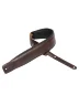 Ремінь для гітари Levy's DM1PD-DBR Larsen Leather Deluxe Series (Dark Brown)