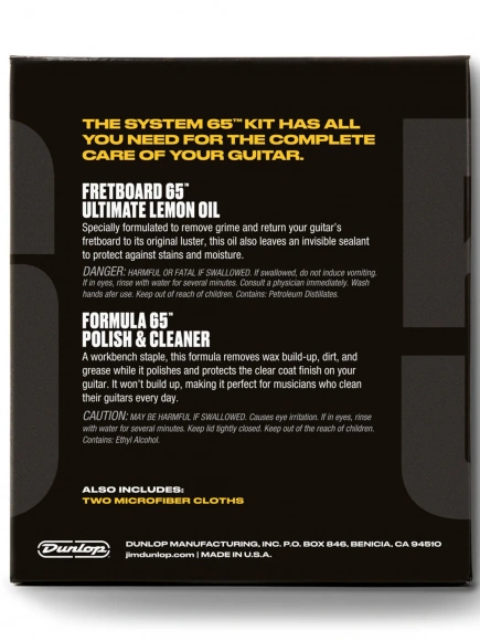 Набір засобів Dunlop 6503 System 65 Body and Fingerboard Cleaning Kit Набір засобів Dunlop 6503 System 65 Body and Fingerboard Cleaning Kit