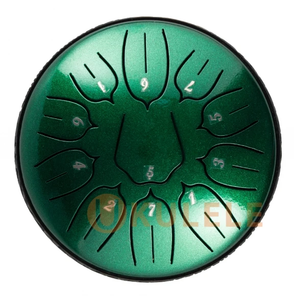 Глюкофон Hluru Huashu TSL11-6 Jewel Green 6" (15см) 11 нот Tongue Drum Carbon Steel